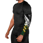 Custom Rugby New Zealand And South Africa Arm Sleeves Silver Fern With Springboks