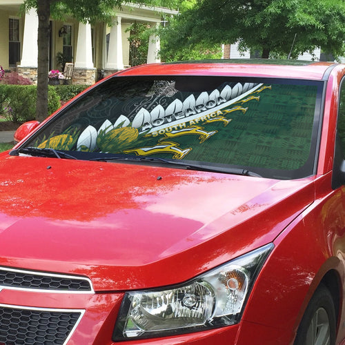 Rugby New Zealand And South Africa Auto Sun Shade Silver Fern With Springboks