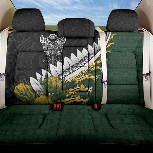 Rugby New Zealand And South Africa Back Car Seat Cover Silver Fern With Springboks