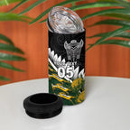 Custom Rugby New Zealand And South Africa 4 in 1 Can Cooler Tumbler Silver Fern With Springboks