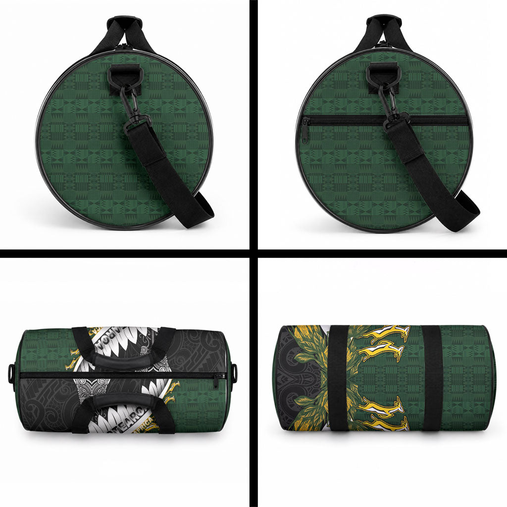 Rugby New Zealand And South Africa Duffle Bag Silver Fern With Springboks