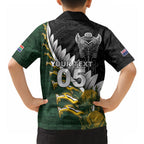 Custom Rugby New Zealand And South Africa Hawaiian Shirt Silver Fern With Springboks