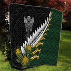 Rugby New Zealand And South Africa Quilt Silver Fern With Springboks
