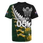 Custom Rugby New Zealand And South Africa Rugby Jersey Silver Fern With Springboks