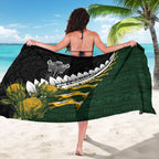 Rugby New Zealand And South Africa Sarong Silver Fern With Springboks