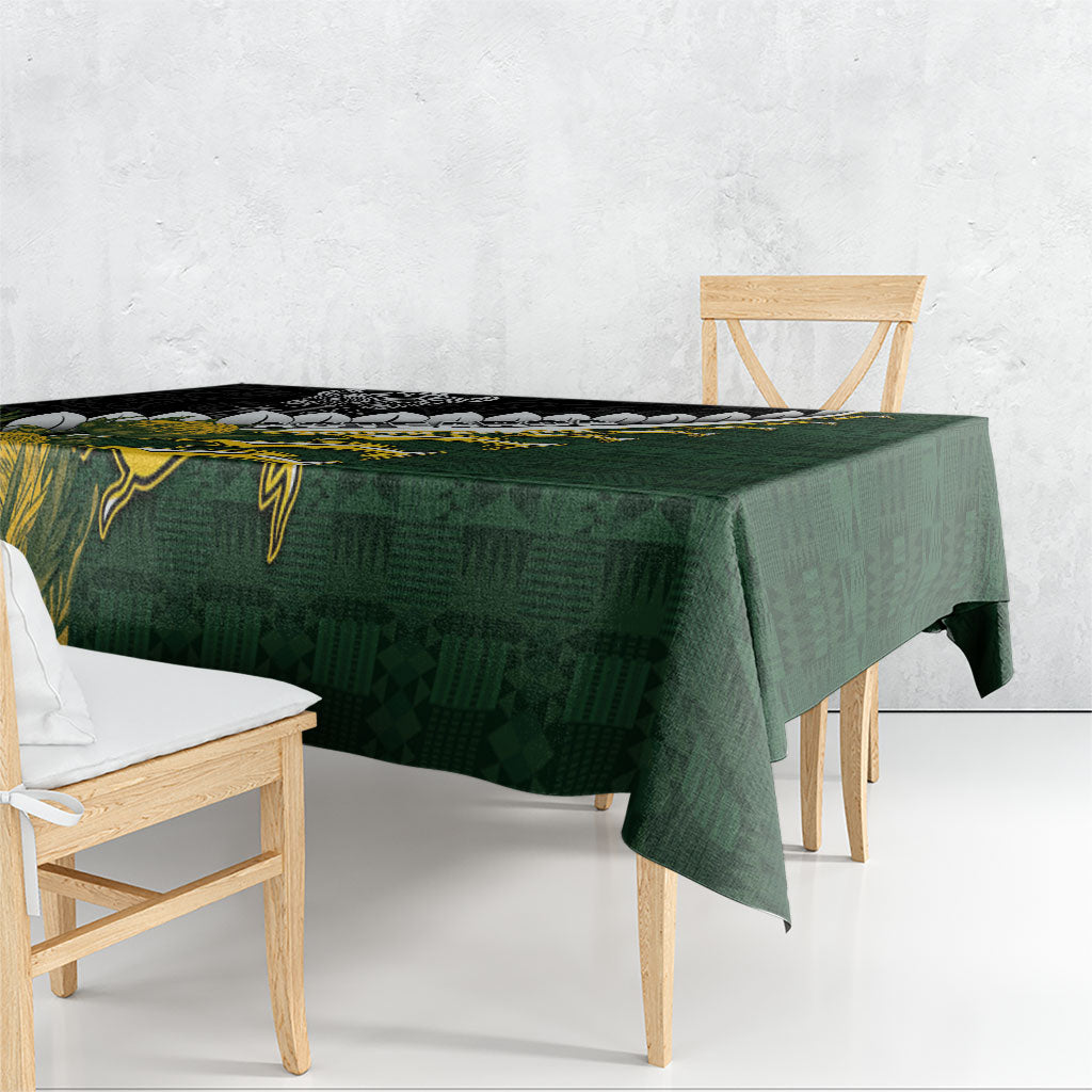 Rugby New Zealand And South Africa Tablecloth Silver Fern With Springboks