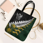 Rugby New Zealand And South Africa Tote Bag Silver Fern With Springboks