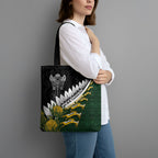 Rugby New Zealand And South Africa Tote Bag Silver Fern With Springboks