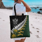 Rugby New Zealand And South Africa Tote Bag Silver Fern With Springboks