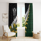 Rugby New Zealand And South Africa Window Curtain Silver Fern With Springboks