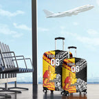 New Zealand And Papua New Guinea Rugby Custom Luggage Cover Maori Kiwi With Bird of Paradise
