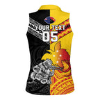 New Zealand And Papua New Guinea Rugby Custom Women Sleeveless Polo Shirt Maori Kiwi With Bird of Paradise