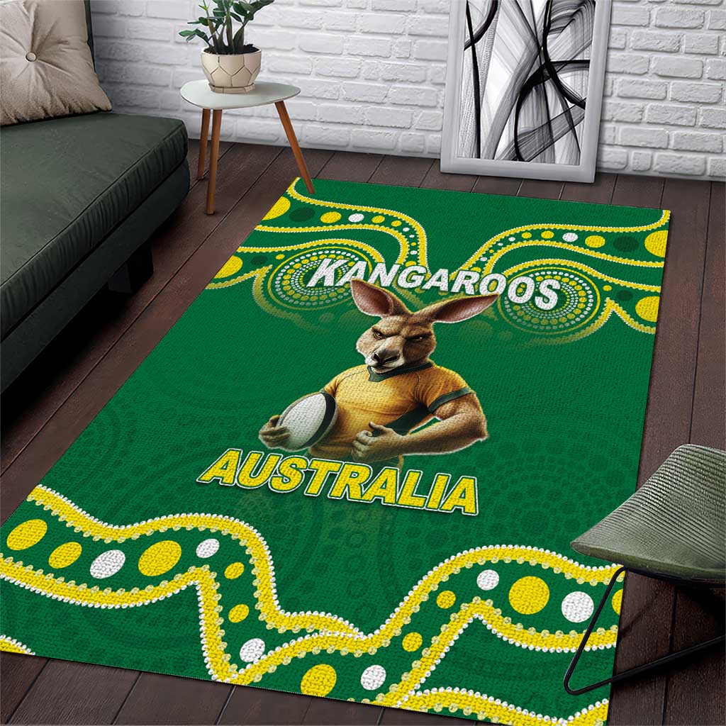 Australia Rugby Custom Area Rug Kangaroos Make History Pacific Champions