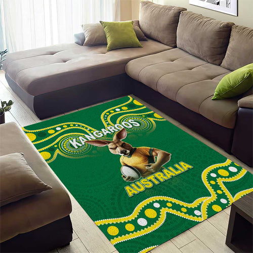 Australia Rugby Custom Area Rug Kangaroos Make History Pacific Champions