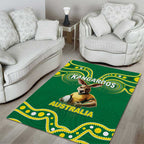 Australia Rugby Custom Area Rug Kangaroos Make History Pacific Champions