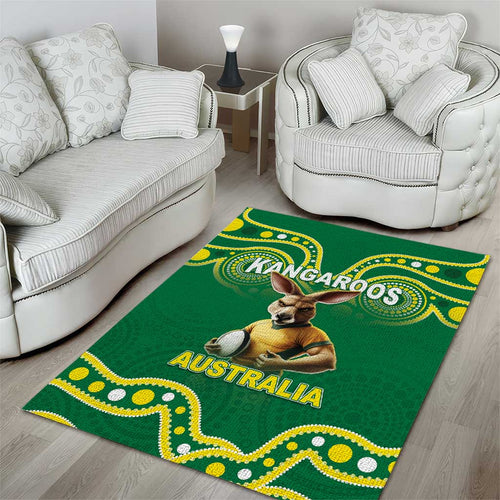 Australia Rugby Custom Area Rug Kangaroos Make History Pacific Champions