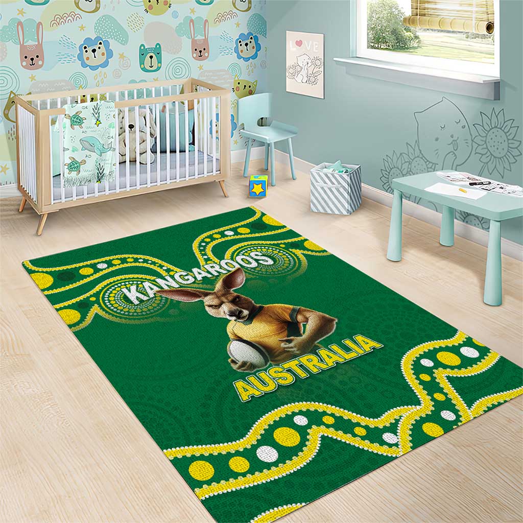 Australia Rugby Custom Area Rug Kangaroos Make History Pacific Champions