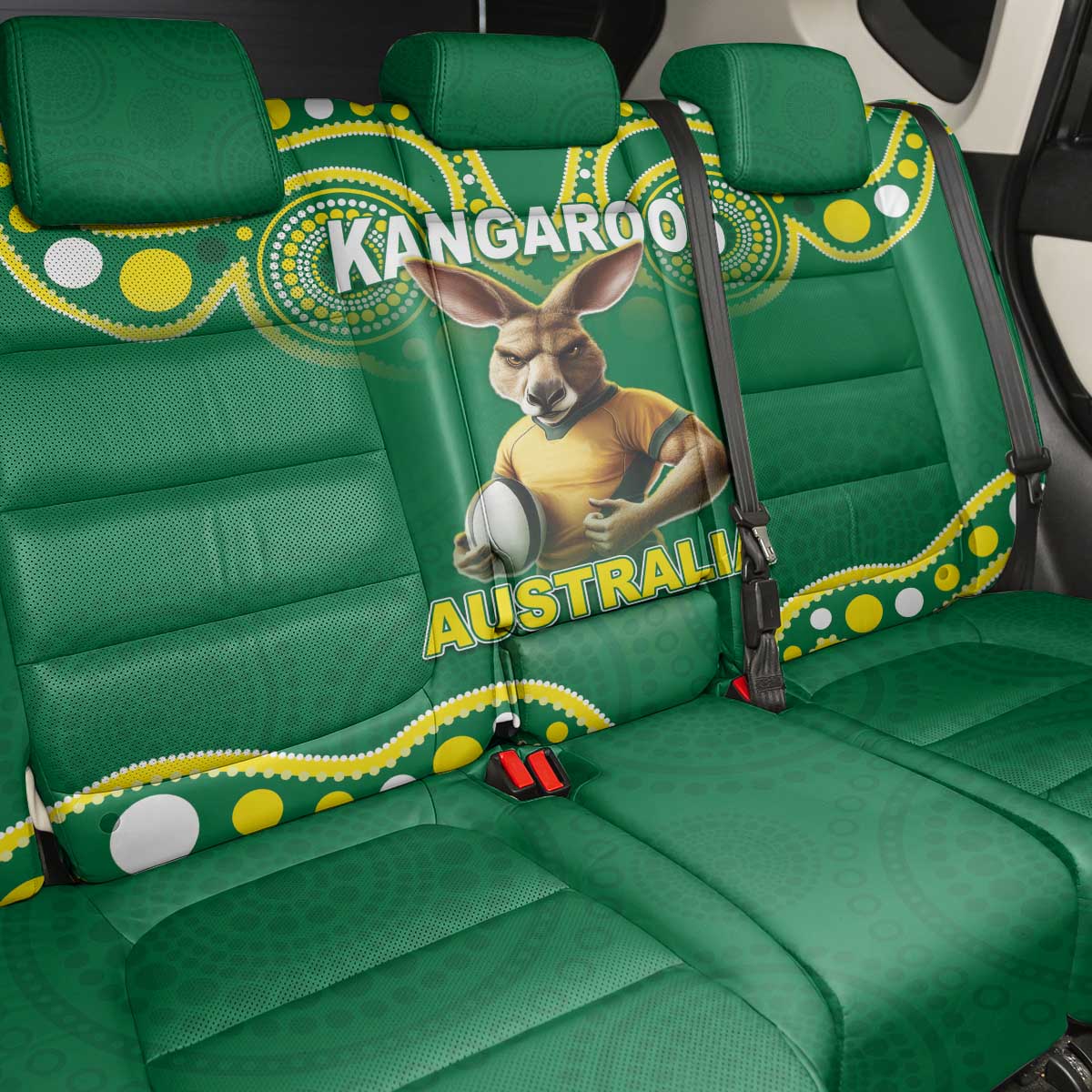 Australia Rugby Custom Back Car Seat Cover Kangaroos Make History Pacific Champions
