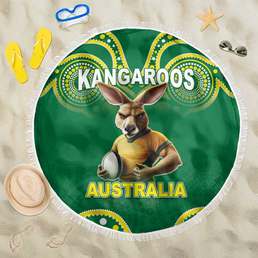 Australia Rugby Custom Beach Blanket Kangaroos Make History Pacific Champions