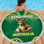 Australia Rugby Custom Beach Blanket Kangaroos Make History Pacific Champions