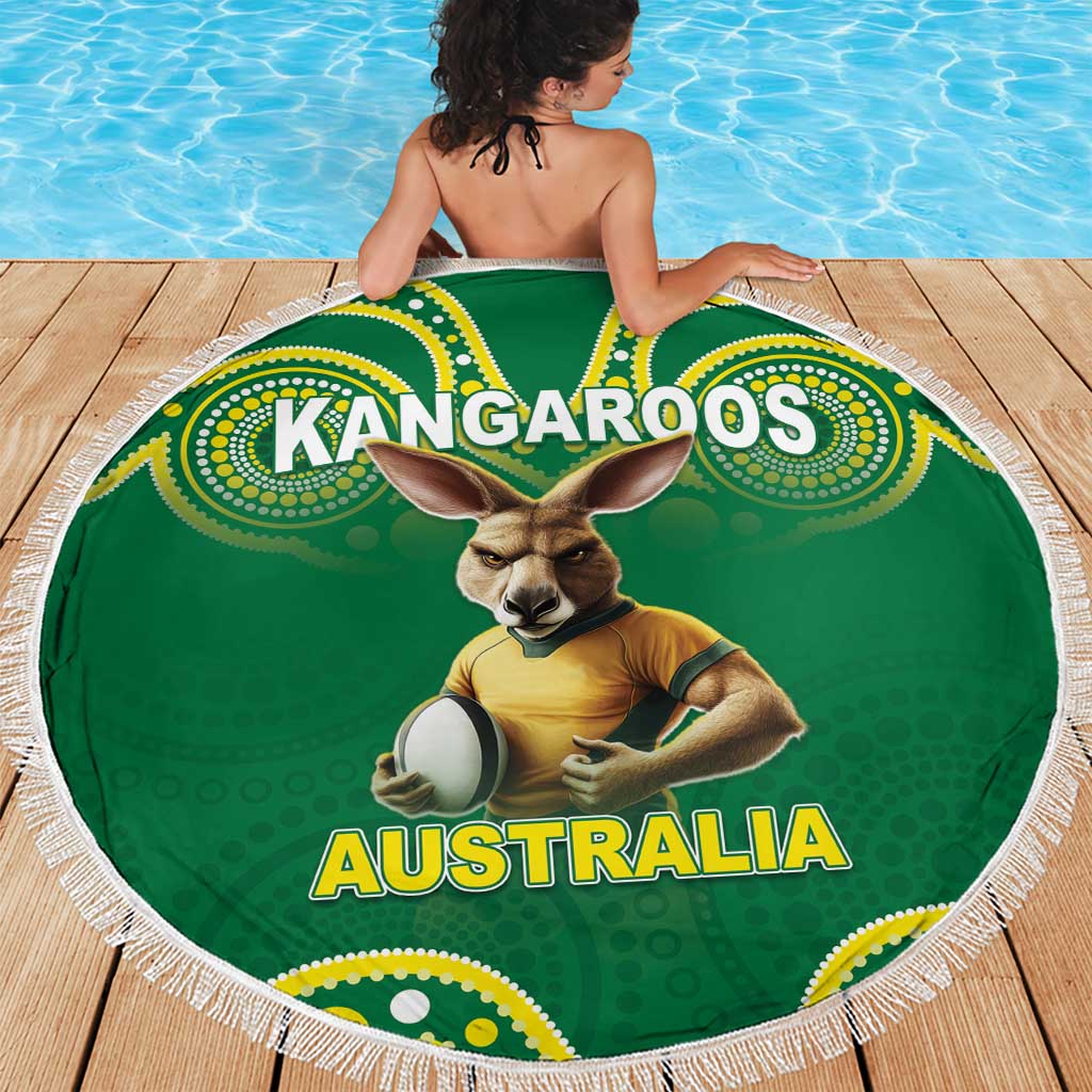 Australia Rugby Custom Beach Blanket Kangaroos Make History Pacific Champions