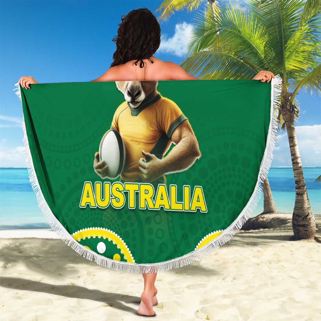 Australia Rugby Custom Beach Blanket Kangaroos Make History Pacific Champions