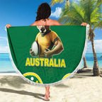 Australia Rugby Custom Beach Blanket Kangaroos Make History Pacific Champions