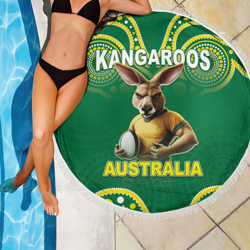 Australia Rugby Custom Beach Blanket Kangaroos Make History Pacific Champions