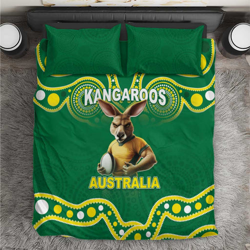 Australia Rugby Custom Bedding Set Kangaroos Make History Pacific Champions