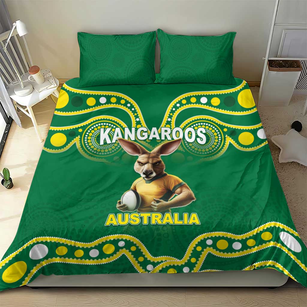 Australia Rugby Custom Bedding Set Kangaroos Make History Pacific Champions