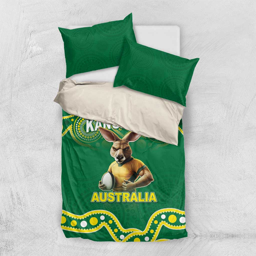 Australia Rugby Custom Bedding Set Kangaroos Make History Pacific Champions