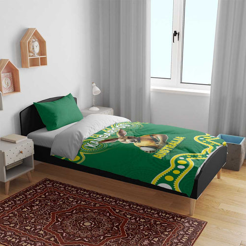 Australia Rugby Custom Bedding Set Kangaroos Make History Pacific Champions
