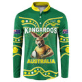 Australia Rugby Custom Button Sweatshirt Kangaroos Make History Pacific Champions