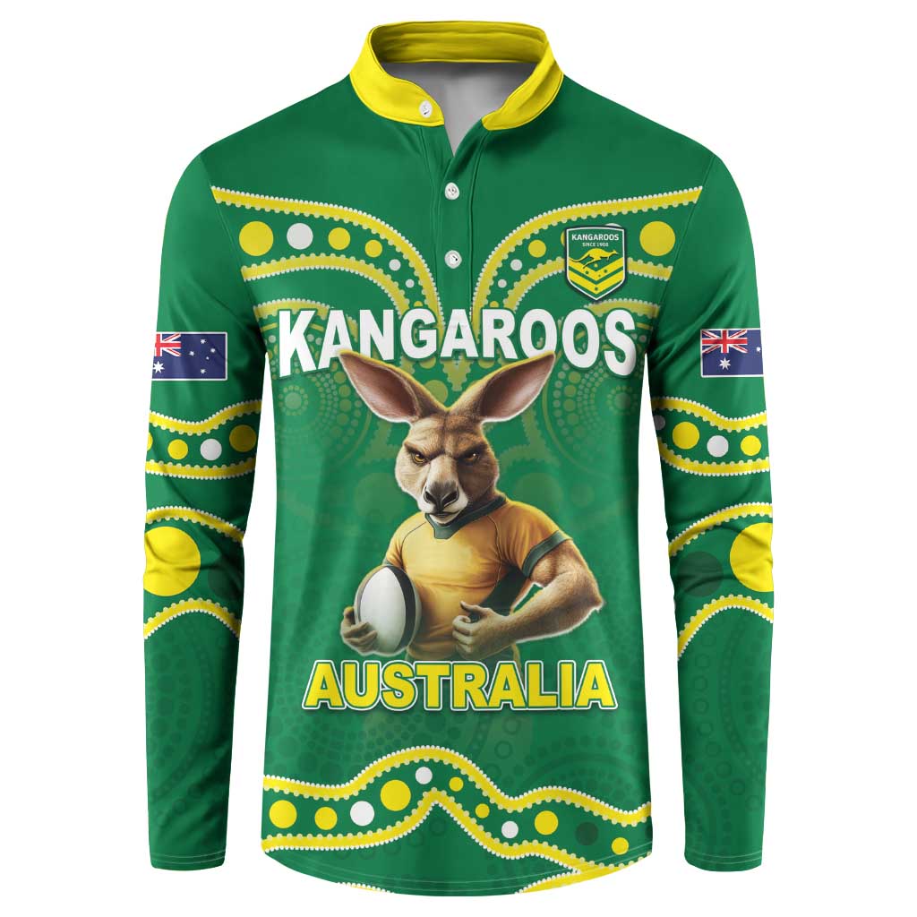 Australia Rugby Custom Button Sweatshirt Kangaroos Make History Pacific Champions