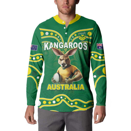 Australia Rugby Custom Button Sweatshirt Kangaroos Make History Pacific Champions