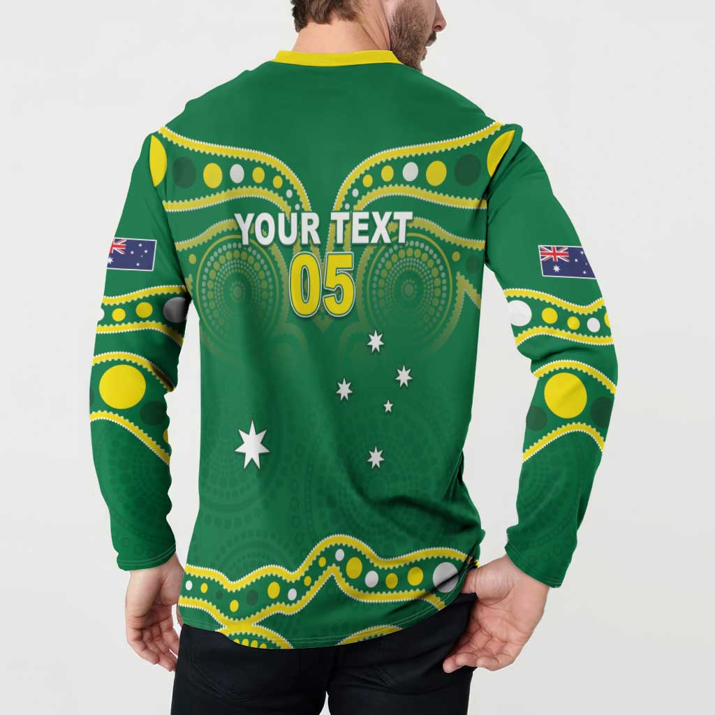 Australia Rugby Custom Button Sweatshirt Kangaroos Make History Pacific Champions