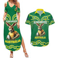 Australia Rugby Custom Couples Matching Summer Maxi Dress and Hawaiian Shirt Kangaroos Make History Pacific Champions