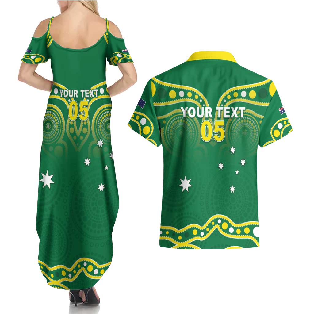 Australia Rugby Custom Couples Matching Summer Maxi Dress and Hawaiian Shirt Kangaroos Make History Pacific Champions