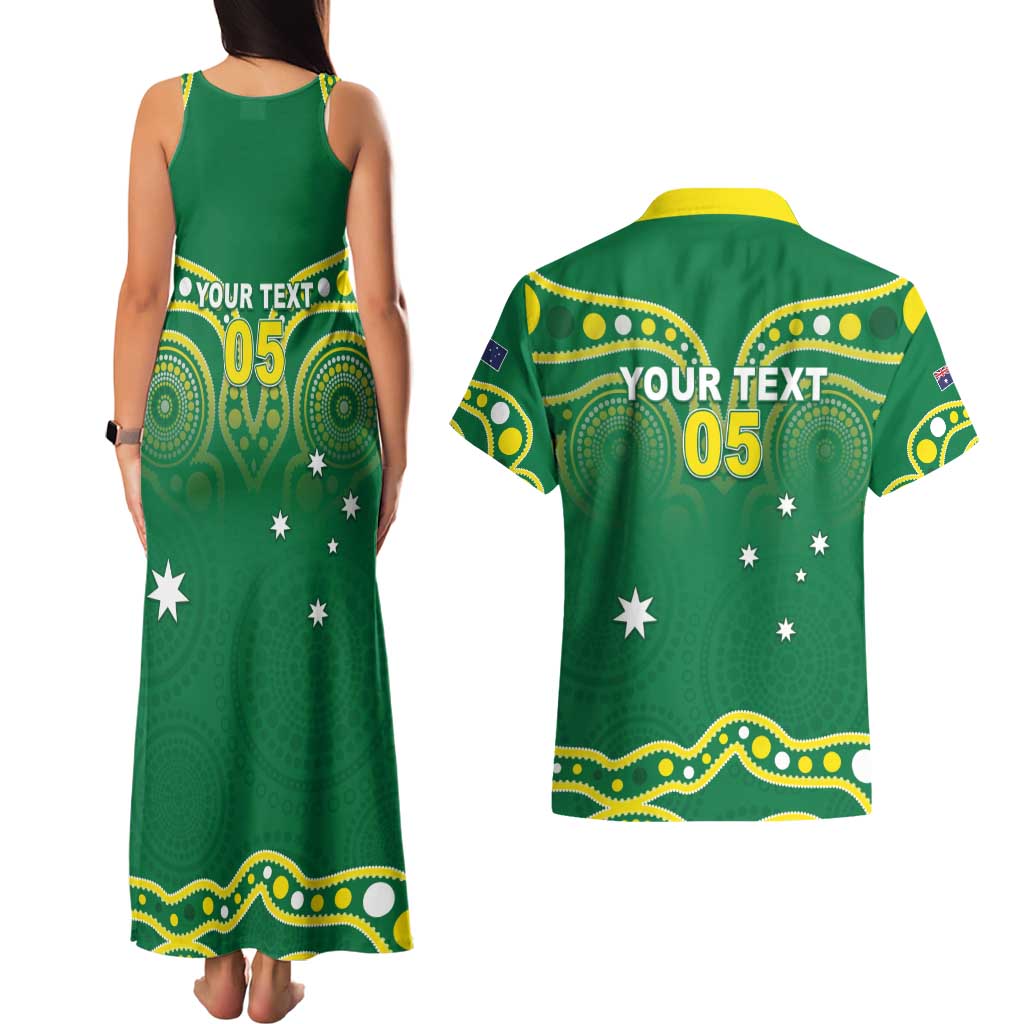 Australia Rugby Custom Couples Matching Tank Maxi Dress and Hawaiian Shirt Kangaroos Make History Pacific Champions