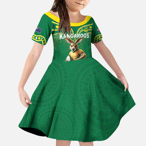 Australia Rugby Custom Family Matching Mermaid Dress and Hawaiian Shirt Kangaroos Make History Pacific Champions