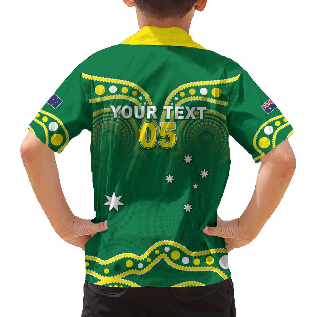Australia Rugby Custom Family Matching Off The Shoulder Long Sleeve Dress and Hawaiian Shirt Kangaroos Make History Pacific Champions
