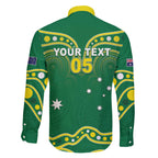 Australia Rugby Custom Family Matching Off The Shoulder Long Sleeve Dress and Hawaiian Shirt Kangaroos Make History Pacific Champions