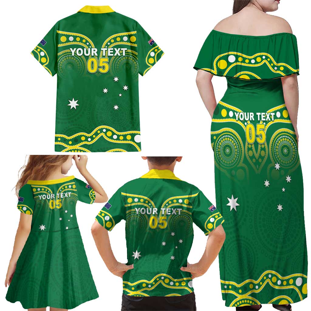 Australia Rugby Custom Family Matching Off Shoulder Maxi Dress and Hawaiian Shirt Kangaroos Make History Pacific Champions