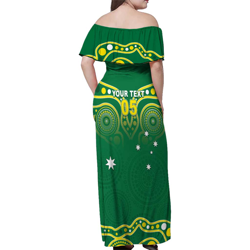 Australia Rugby Custom Family Matching Off Shoulder Maxi Dress and Hawaiian Shirt Kangaroos Make History Pacific Champions