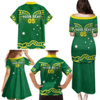 Australia Rugby Custom Family Matching Puletasi and Hawaiian Shirt Kangaroos Make History Pacific Champions