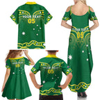 Australia Rugby Custom Family Matching Summer Maxi Dress and Hawaiian Shirt Kangaroos Make History Pacific Champions
