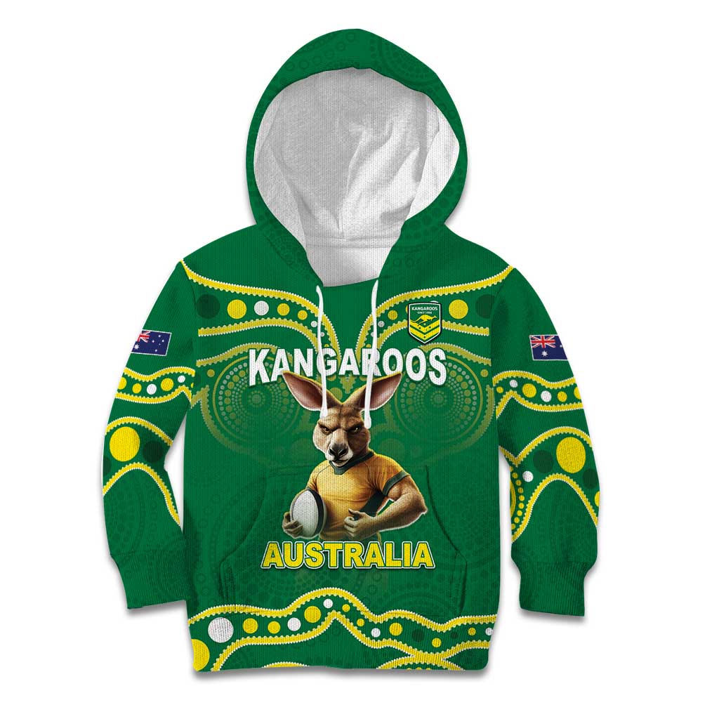 Australia Rugby Custom Kid Hoodie Kangaroos Make History Pacific Champions