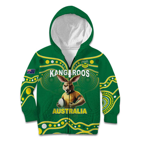 Australia Rugby Custom Kid Hoodie Kangaroos Make History Pacific Champions