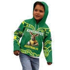 Australia Rugby Custom Kid Hoodie Kangaroos Make History Pacific Champions