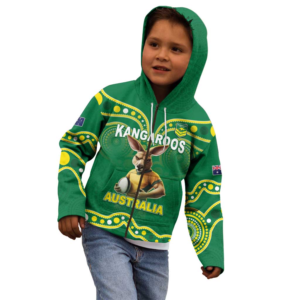 Australia Rugby Custom Kid Hoodie Kangaroos Make History Pacific Champions